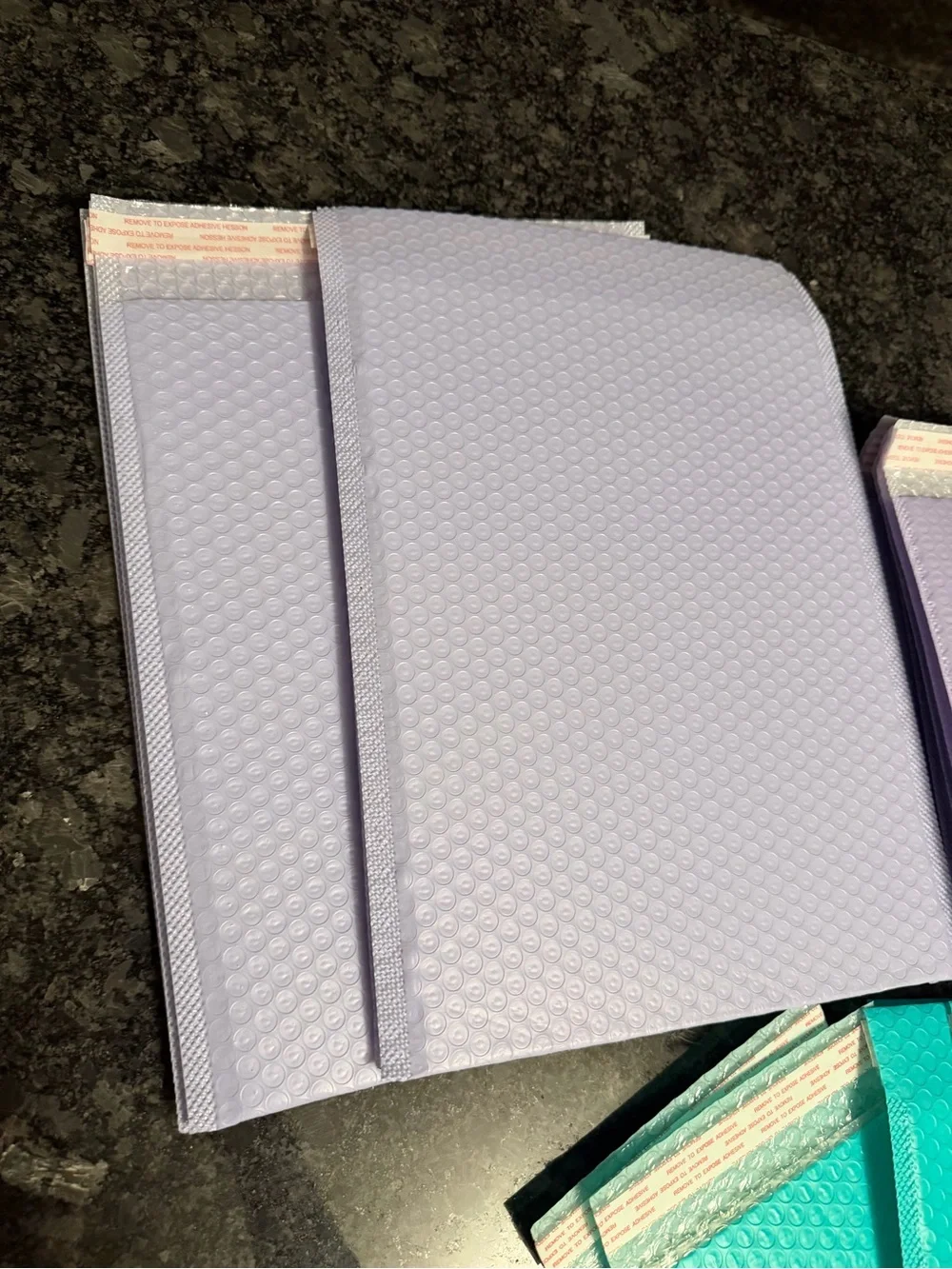 Bundle of 20 Bubble Mailers Teal & Lilac/Purple Protective Various Sizes